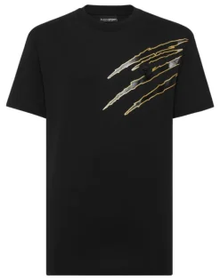 Cotton T-shirt Round Neck SS Lamina Scratch