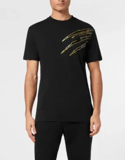 Cotton T-shirt Round Neck SS Lamina Scratch