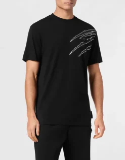 Cotton T-shirt Round Neck SS Lamina Scratch