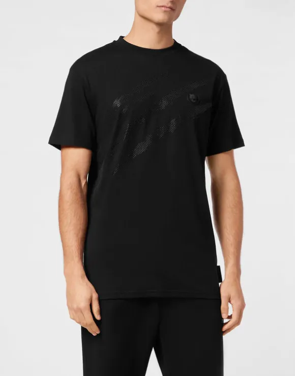 Cotton T-shirt Round Neck SS Lamina Scratch