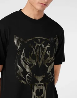 Cotton T-shirt Round Neck SS  Lamina Tiger