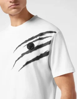 Cotton T-shirt Round Neck SS Lamina Scratch