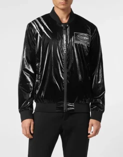 Nylon Crease Bomber Jacket