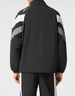 Nylon Jogging Bomber Jacket LS Scratch