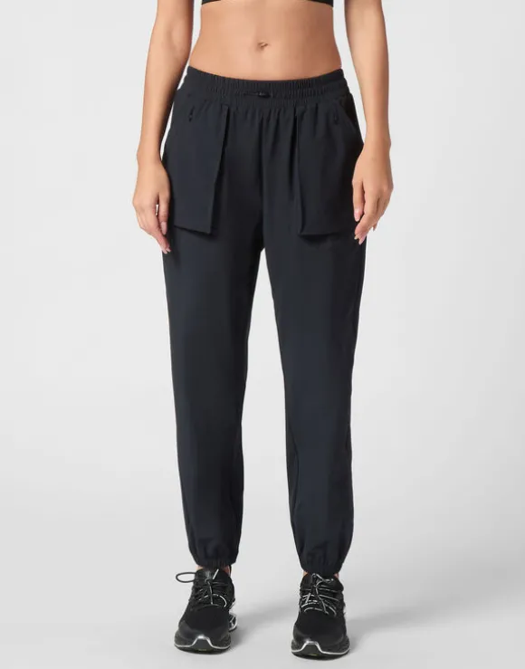 Nylon Stretch High Waisted Jogging Pants
