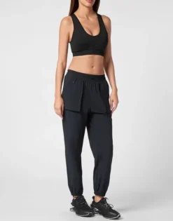 Nylon Stretch High Waisted Jogging Pants