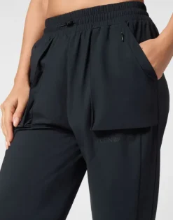 Nylon Stretch High Waisted Jogging Pants