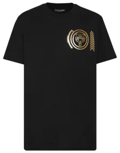 Plein Sport Cotton T-shirt Round Neck SS Lamina Tiger