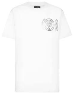 Plein Sport Cotton T-shirt Round Neck SS Lamina Tiger