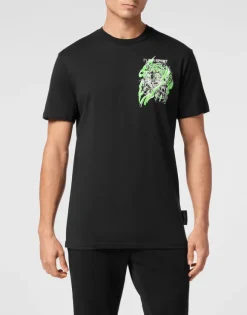 Plein Sport Cotton T-shirt Round Neck SS Tiger