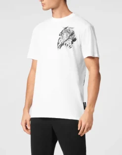 Plein Sport Cotton T-shirt Round Neck SS Tiger