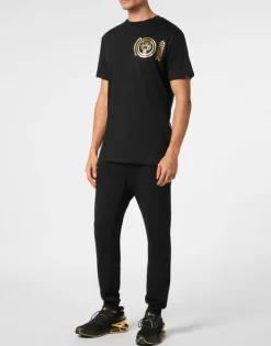 Plein Sport Cotton T-shirt Round Neck SS Lamina Tiger