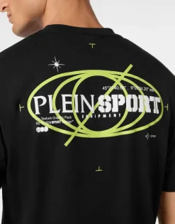 Plein Sport Cotton T-shirt Round Neck SS Logos