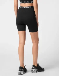Rib Seamless Biker Shorts Logo