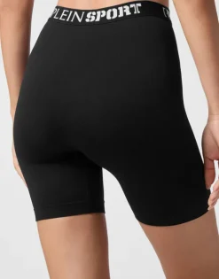 Rib Seamless Biker Shorts Logo