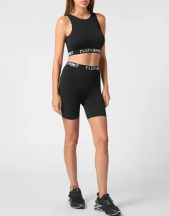 Rib Seamless Training Sport Bra Logo