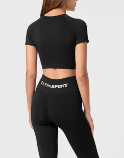 Seamless Cropped T-shirt V-Neck SS Logo