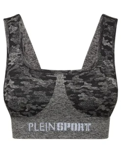 Seamless Crossed Straps Sport Bra Logo