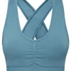 Seamless Wide Straps Sport Bra Logo