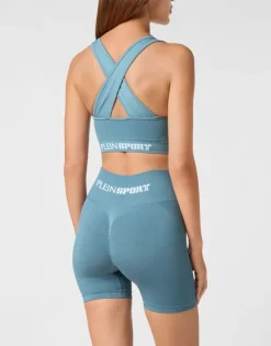 Seamless Wide Straps Sport Bra Logo