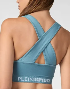 Seamless Wide Straps Sport Bra Logo