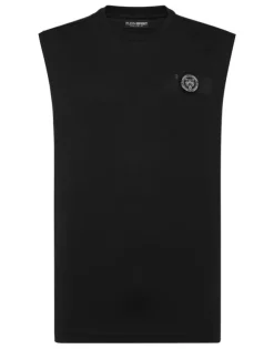 Sleeveless T-shirt Round Neck