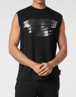 Sleeveless T-shirt Round Neck
