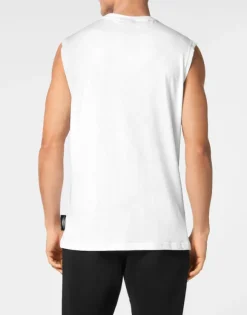 Sleeveless T-shirt Round Neck